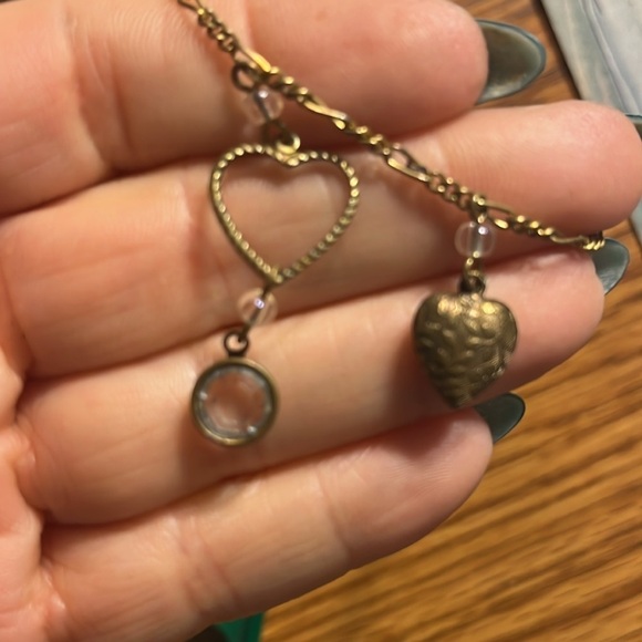 Vintage Glass Works Studio Charm Necklace Artisan Hearts - Picture 8 of 9